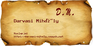 Darvasi Mihály névjegykártya