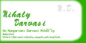 mihaly darvasi business card